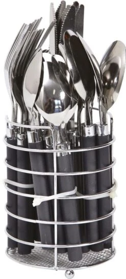 Bo-Camp - Bestekset - In Mandje - 24-Delig - 6 Persoons -Buitenkampeerwinkel 544x1200