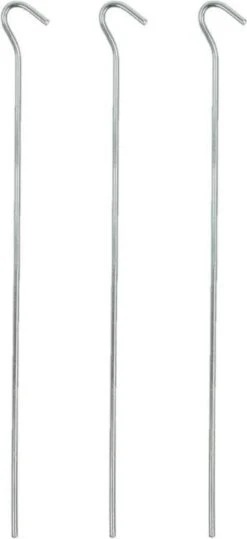 PROPLUS 10x Stuks Grondpennen/tentharingen Metaal Halfrond 30 Cm - Kampeer Artikelen Voor Tent Of Windscherm -Buitenkampeerwinkel 550x1200