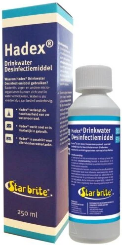 Hadex® Drinkwater Desinfectiemiddel - 250ml -Buitenkampeerwinkel 598x1200