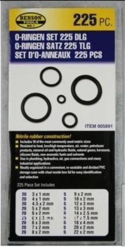 Benson O-ringen Set 225-delige Doos - Rubberen Ringetjes Set - Afsluitringetjes Set -Buitenkampeerwinkel 608x1200 2