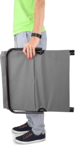 Strandmat Opvouwbaar Met Schouderband - Strandstoel Grijs 145x47x52 -Buitenkampeerwinkel 624x1200