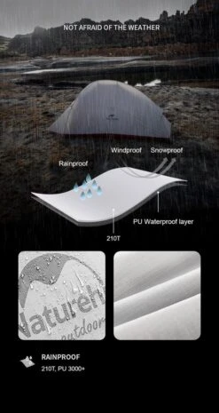 Cloud Up 1 Upgraded - Naturehike® - 1 Persoons Tent - Lichtgewicht Tent - Incl. Grondzeil - 210T 3000mm - Outdoor - Waterdicht - Hiking & Wandelen 14 Cloud Up 1 Upgraded - Naturehike® - 1 Persoons Tent - Lichtgewicht Tent - Incl. Grondzeil - 210T 3000mm - Outdoor - Waterdicht - Hiking & Wandelen -Buitenkampeerwinkel 637x1200 1