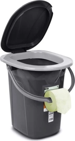 Campingtoilet 19L Mobiele Toiletemmer Reistoilet Toiletemmer Toilet Mobiele Camping Antraciet -Buitenkampeerwinkel 642x1200