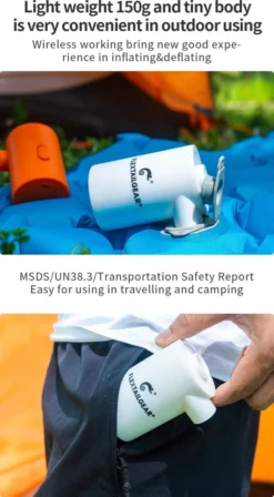 Flextail Gear Luchtbed Pomp Max Pump 2020 - Elektrische Luchtpomp Pomp Luchtbed 3600 MAh - Luchtbedpomp Oplaadbaar - Wit -Buitenkampeerwinkel 661x1200 1