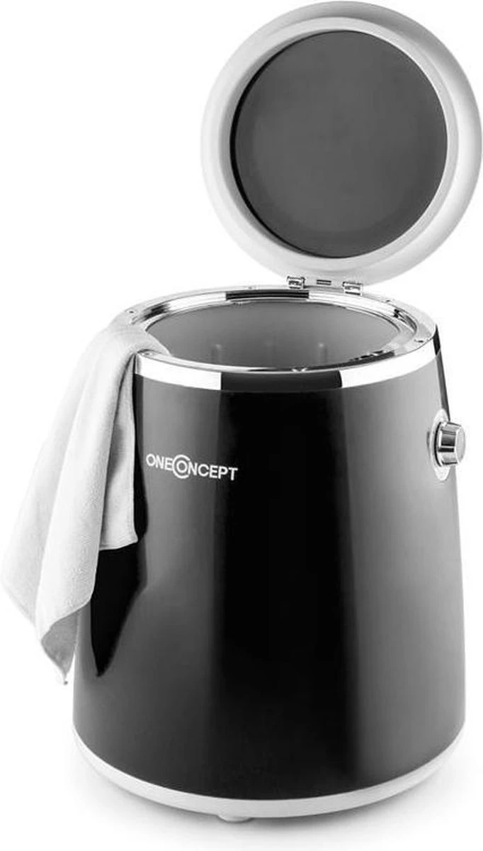 Ecowash Pico Mini-wasmachine En Centrifuge - 3,5 Kg - 380 W - IPX4 Waterdicht - Centrifugatievermogen 1320 TPM - Zwart 2 Ecowash Pico Mini-wasmachine En Centrifuge - 3,5 Kg - 380 W - IPX4 Waterdicht - Centrifugatievermogen 1320 TPM - Zwart - Afbeelding 2