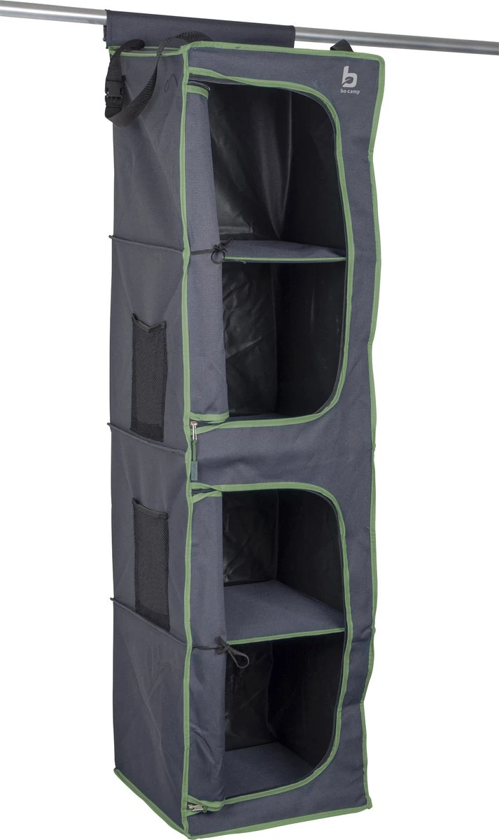 Bo-Camp - Tentorganizer - 4-vaks - 2 Deurtjes - 35x35x131 Cm - Grijs 1 Bo-Camp - Tentorganizer - 4-vaks - 2 Deurtjes - 35x35x131 Cm - Grijs