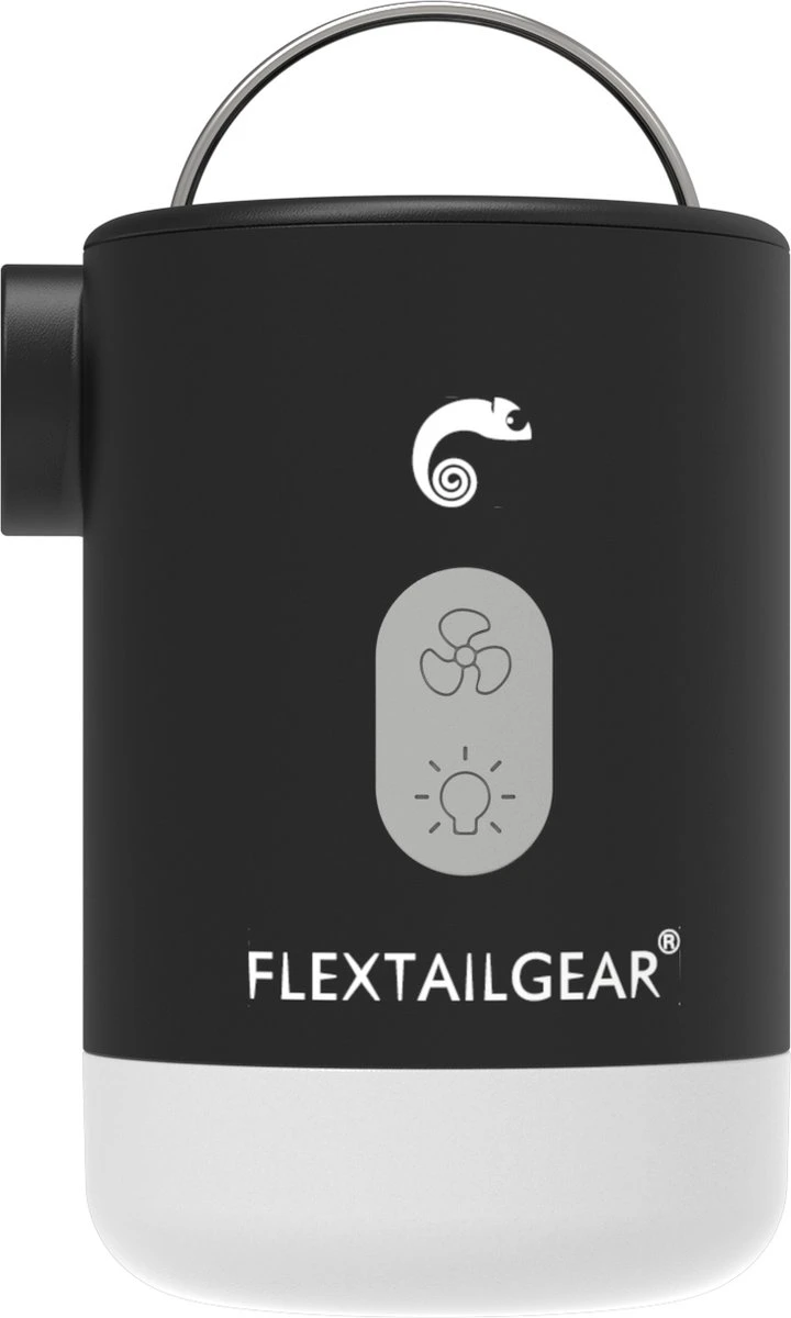 Flextail Gear Max Pump 2 Pro Luchtbedpomp - 4 In 1 - Luchtpomp, Lantaarn, Vacuümpomp, Noodpowerbank - Zwart 2 Flextail Gear Max Pump 2 Pro Luchtbedpomp - 4 In 1 - Luchtpomp, Lantaarn, Vacuümpomp, Noodpowerbank - Zwart - Afbeelding 2