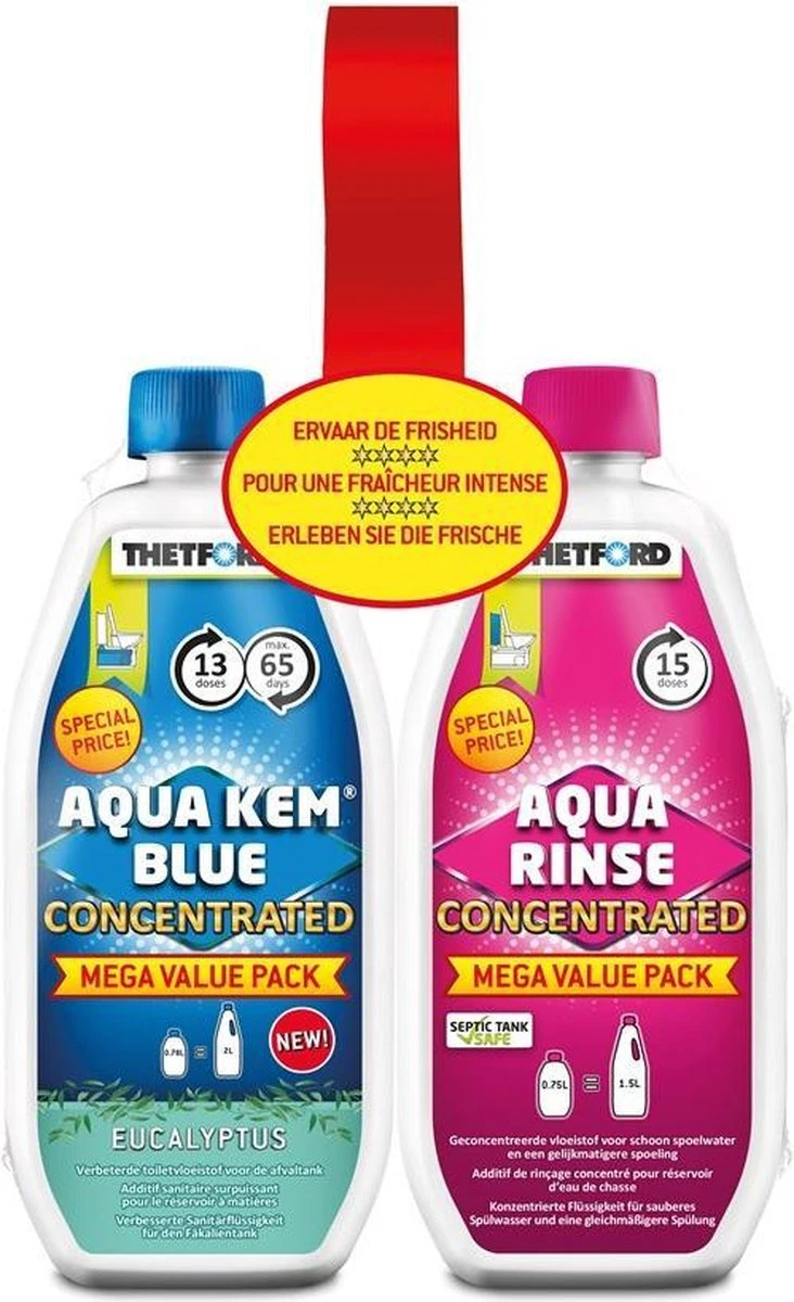 Thetford Duopack - Concentrated - Aqua Kem Blue - Aqua Rinse 1 Thetford Duopack - Concentrated - Aqua Kem Blue - Aqua Rinse