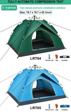 Fish Life Waterdichte Tent - Lichtgewicht Tent - Tent Voor 2-4 Personen - 200*200*140 Cm - Outdoor Camping Tent - Licht Blauw -Buitenkampeerwinkel 758x1200 1