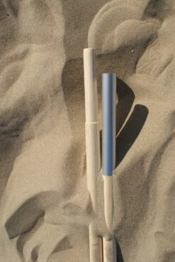 Sunline TOPPER!! Strand Windscherm Kobalt Blauw - Wit - 5 Meter Sterk Dralon Met 2 Delige Stokken 180 Cm -Doekhoogte 140 Cm -Buitenkampeerwinkel 804x1200 7