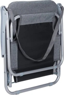 Relaxdays Strandstoel Opvouwbaar - Set Van 2 - Lage Campingstoel - Kampeerstoel Leuning - Grijs -Buitenkampeerwinkel 805x1200