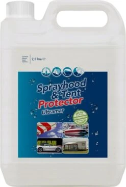 Ultramar - Sprayhood & Tent Protector 2,5L - Impregneermiddel Voor Bootkap, Tent, Cabriodak - Maakt Waterdicht En Geeft Extra Bescherming -Buitenkampeerwinkel 807x1200