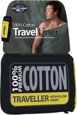 Sea To Summit - Premium Cotton Liner - Lakenzak - Katoen - Oceaan Blauw - Recht Model Lang -Buitenkampeerwinkel 810x1200 4