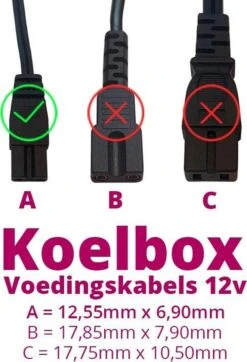 Merkloos Koelboxkabel 12V Voedingskabel Koelbox - 2 Meter -Buitenkampeerwinkel 819x1200