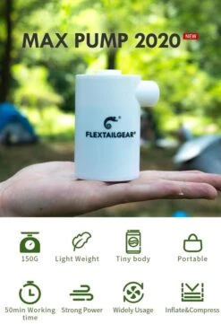 Flextail Gear Luchtbed Pomp Max Pump 2020 - Elektrische Luchtpomp Pomp Luchtbed 3600 MAh - Luchtbedpomp Oplaadbaar - Grijs -Buitenkampeerwinkel 821x1200 4