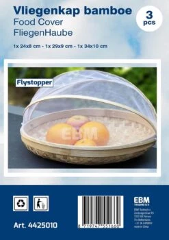 Voedselkap - Vliegenkapjes Bamboe Set 3 Stuks - Flystopper -Buitenkampeerwinkel 846x1200 4