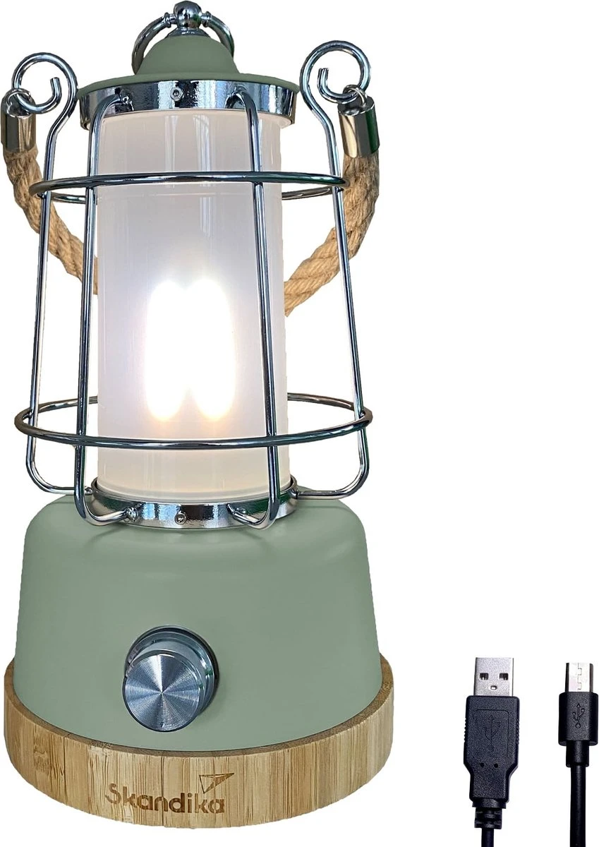 Skandika Kiruna LED-Lamp – Tentlampen – Campinglampen – Buiten Lantaarn – Buitenverlichting – Buiten Lamp - Retro Outdoor Camping Lamp Met Powerbank, Traploos Dimbaar, Draadloos, Oplaadbare Batterij, USB, Warm En Koud Wit, 75h Lichtduur – Groen 1 Skandika Kiruna LED-Lamp – Tentlampen – Campinglampen – Buiten Lantaarn – Buitenverlichting – Buiten Lamp - Retro Outdoor Camping Lamp Met Powerbank, Traploos Dimbaar, Draadloos, Oplaadbare Batterij, USB, Warm En Koud Wit, 75h Lichtduur – Groen