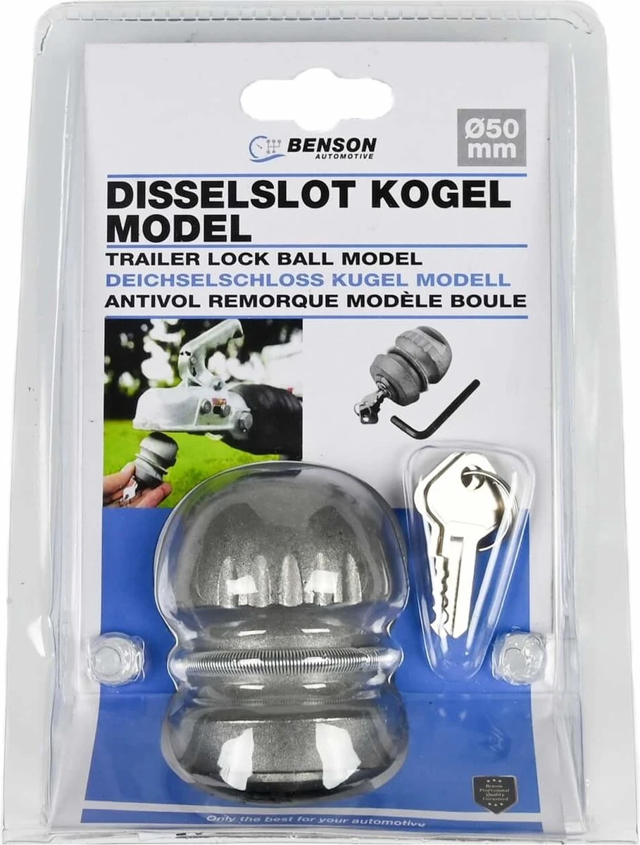 Benson Disselslot - Kogel Model - Geschikt Voor 50mm Ø Disselkoppeling 8 Benson Disselslot - Kogel Model - Geschikt Voor 50mm Ø Disselkoppeling - Afbeelding 8