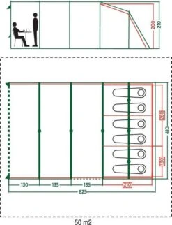 Coleman Vail 6L Tunneltent - Familie Tent - 6-Persoons - Grijs/Groen 13 Coleman Vail 6L Tunneltent - Familie Tent - 6-Persoons - Grijs/Groen -Buitenkampeerwinkel 920x1200
