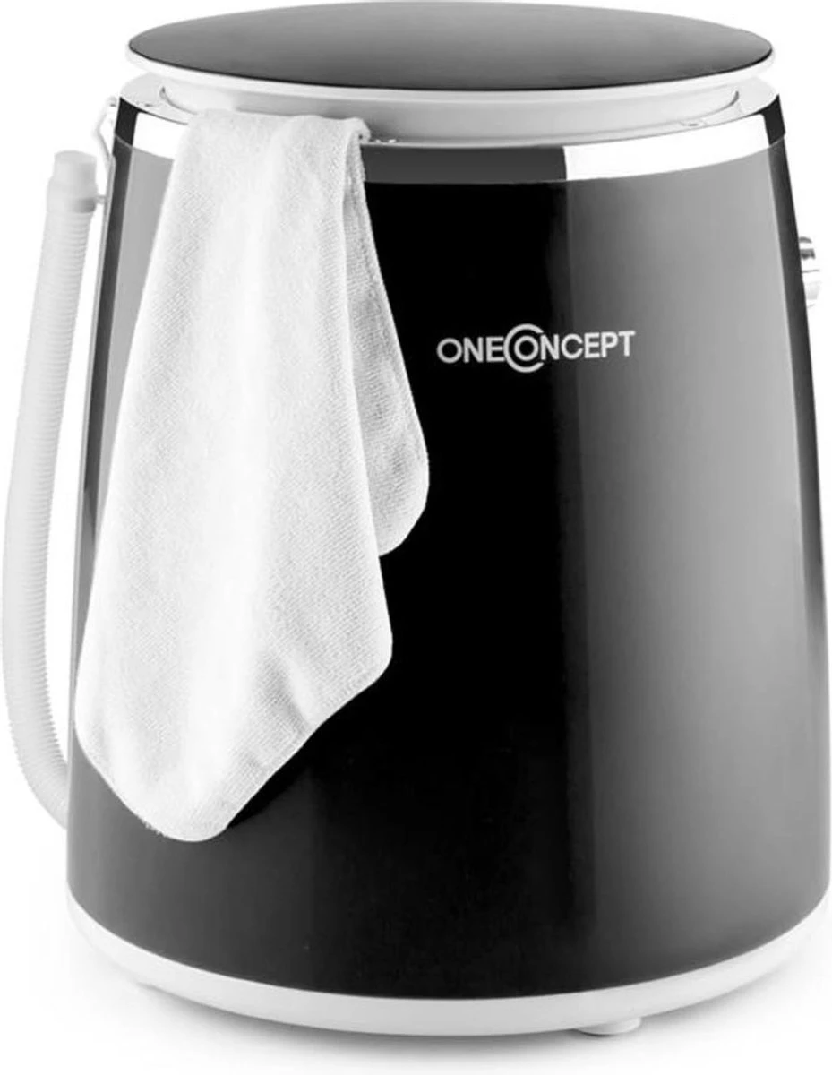 Ecowash Pico Mini-wasmachine En Centrifuge - 3,5 Kg - 380 W - IPX4 Waterdicht - Centrifugatievermogen 1320 TPM - Zwart 1 Ecowash Pico Mini-wasmachine En Centrifuge - 3,5 Kg - 380 W - IPX4 Waterdicht - Centrifugatievermogen 1320 TPM - Zwart