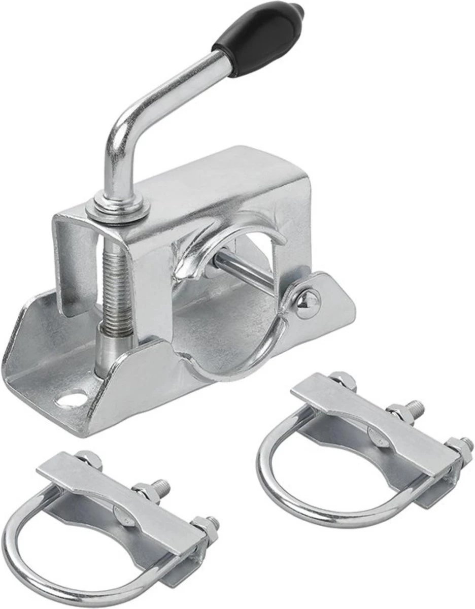 PROPLUS Pro Plus Klem Voor Neuswielen Of Steunpoten Ø 48 Mm - Met U-Beugel 60/70 Mm - 2 Stuks 1 PROPLUS Pro Plus Klem Voor Neuswielen Of Steunpoten Ø 48 Mm - Met U-Beugel 60/70 Mm - 2 Stuks