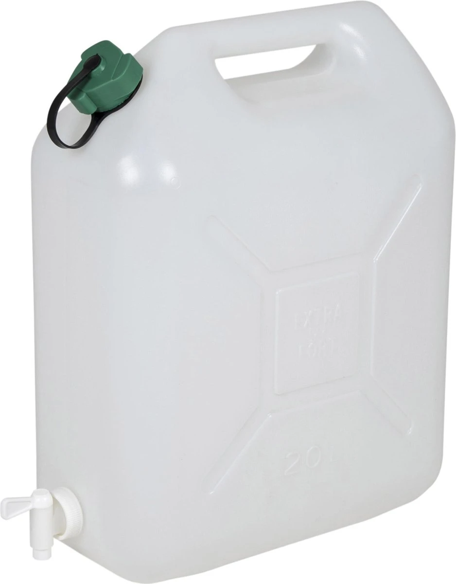 EDA - Jerrycan - Met Kraan - 20 Liter - Jerrycan Voor Water - Wit 1 EDA - Jerrycan - Met Kraan - 20 Liter - Jerrycan Voor Water - Wit