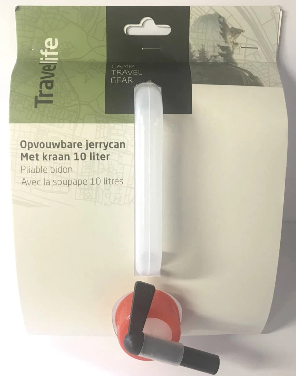 Travellife Opvouwbare Jerrycan - Met Kraan - 10 Liter 1 Travellife Opvouwbare Jerrycan - Met Kraan - 10 Liter