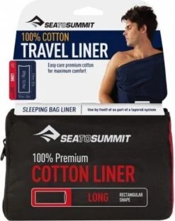 Sea To Summit - Premium Cotton Liner - Lakenzak - Katoen - Oceaan Blauw - Recht Model Lang -Buitenkampeerwinkel 952x1200 3