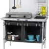 Campart Campingkeuken KI-0757 – Complete Keuken En Campingkast – Opvouwbaar En Inclusief Draagtas - Grijs